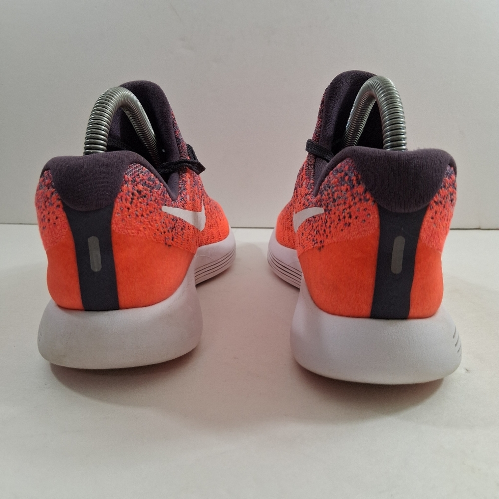 Nike Women LunarEpic Flyknit 2 Women 9 Orange Running Shoes 863780-500 - Picture 4 of 8